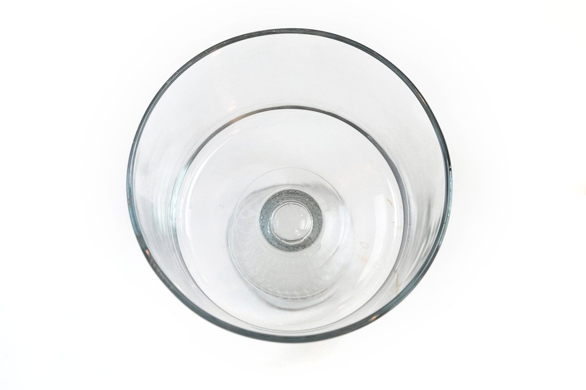 A glass trifle bowl.