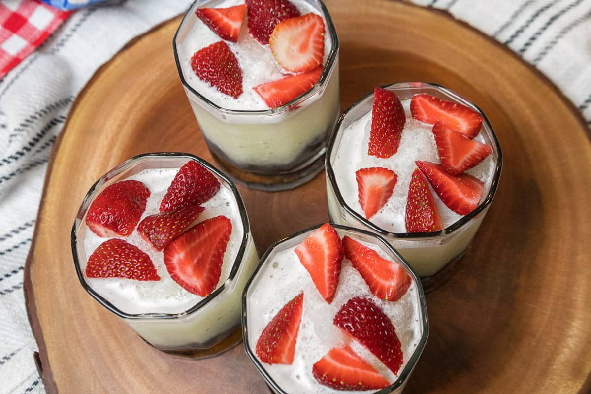 Easy frozen lemonade recipe with fruit.