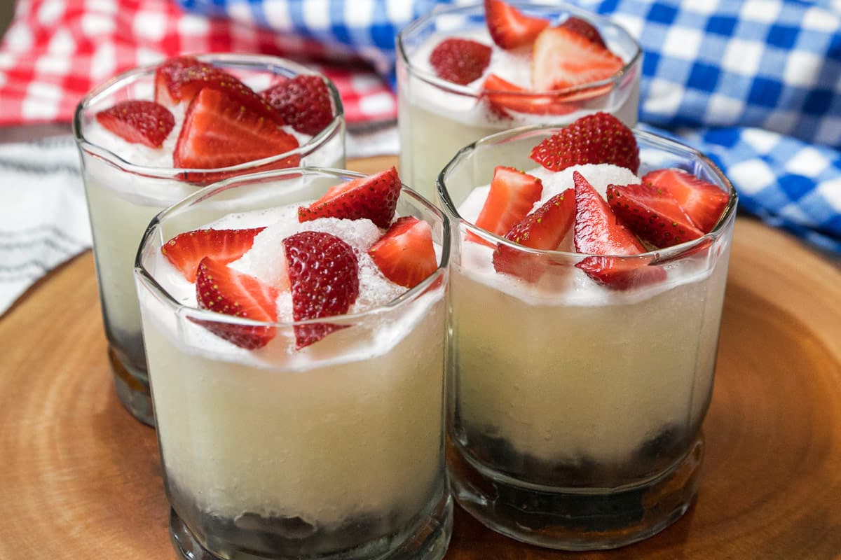 Easy frozen lemonade recipe with fruit.