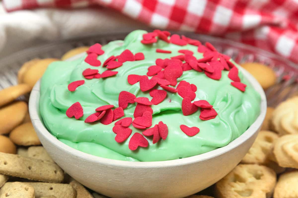 Grinch dip recipe (Christmas Dessert)