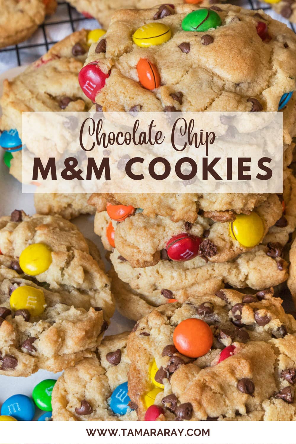 Chocolate chip M&M cookies.