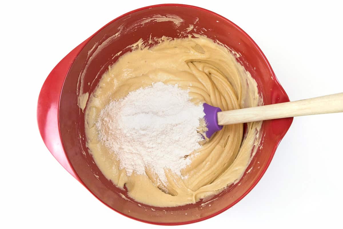 Mix the flour mixture, butter, cream cheese, and sugar mixture until well blended into cookie dough.