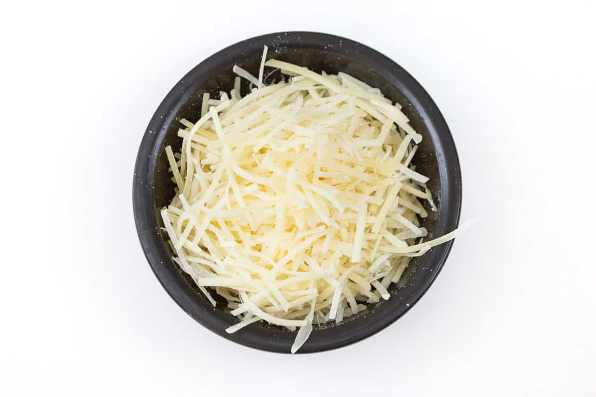 A half of a cup of shredded parmesan cheese.