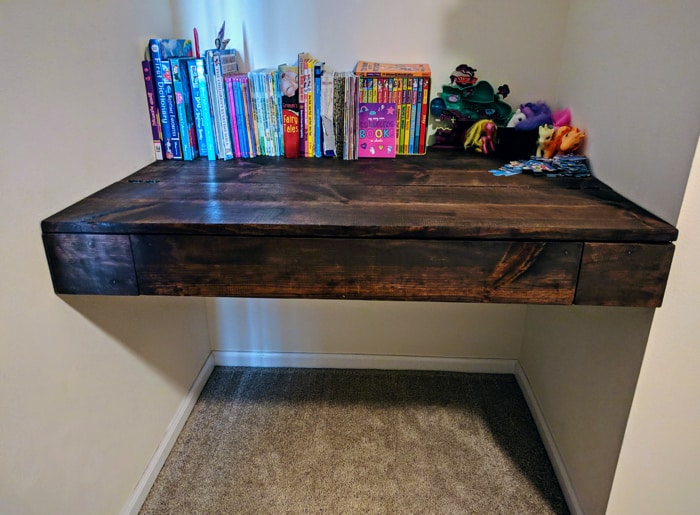 DIY Floating Desk with Storage Tamara Ray