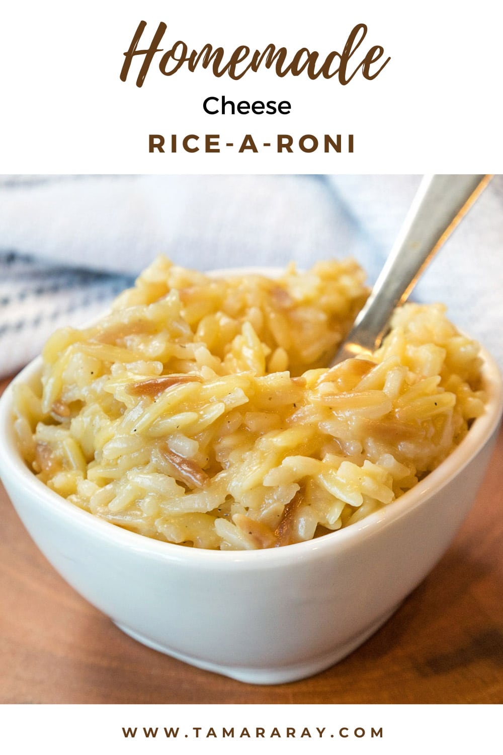 Homemade Rice a Roni in a bowl.