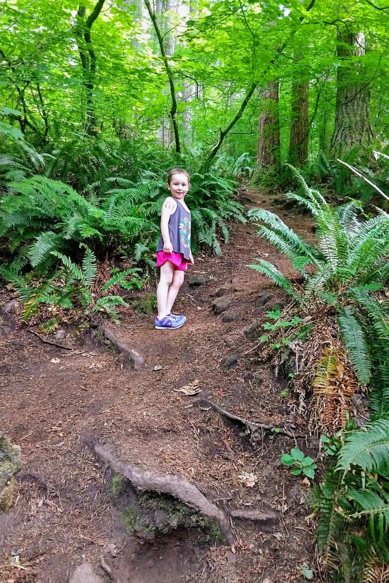 Kaycie walking up Pinnacle Peak.