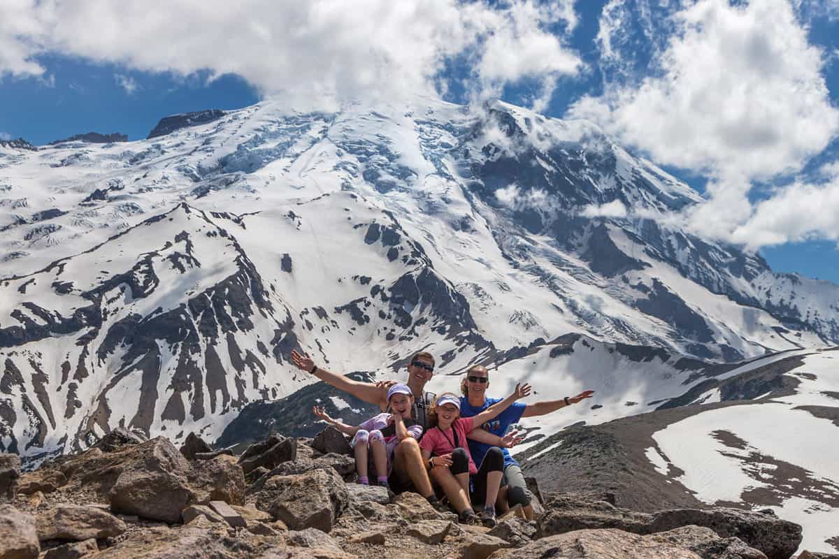 family picture at mt rainier