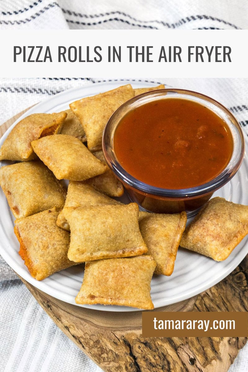 Totino's on a plate with dipping sauce.