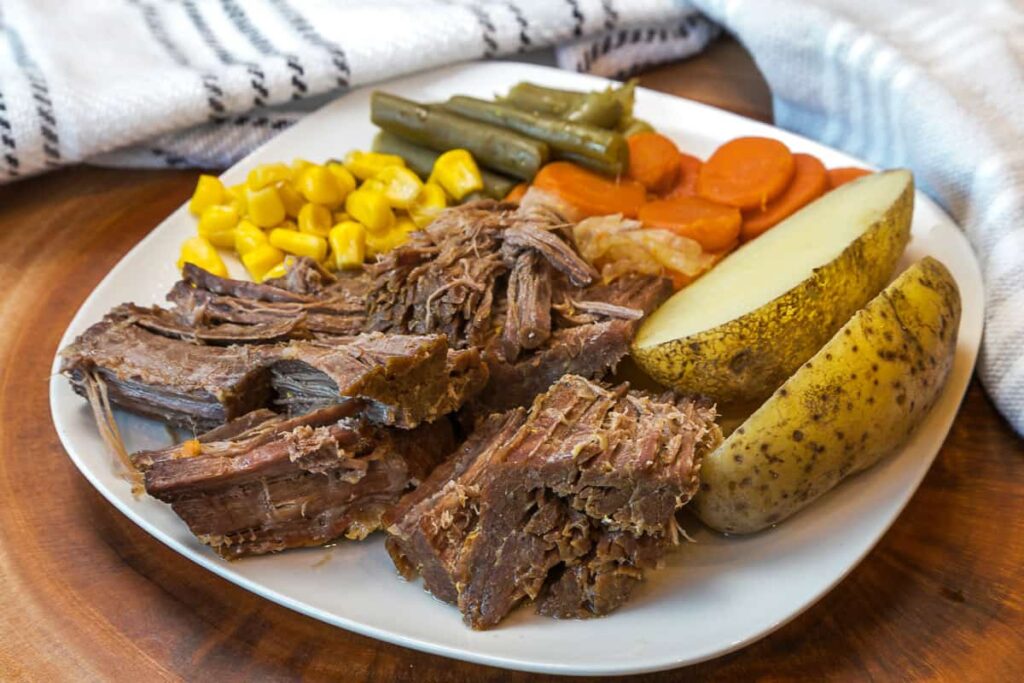 Fall Apart Pot Roast Cooked in the Oven - Tamara Ray