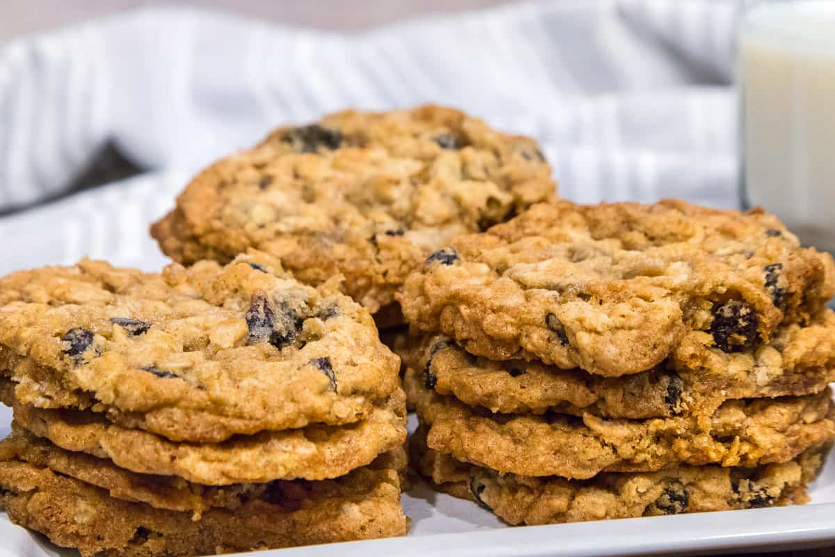 Close up photo of ranger cookies.