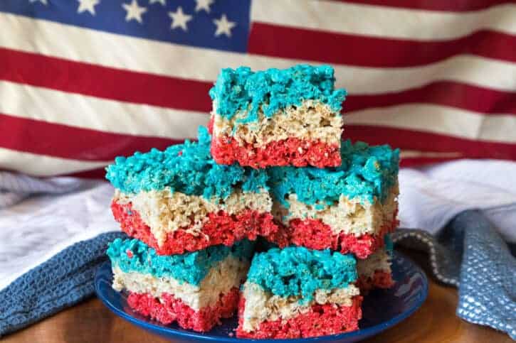 Red White and Blue Rice Krispie Treats - Tamara Ray